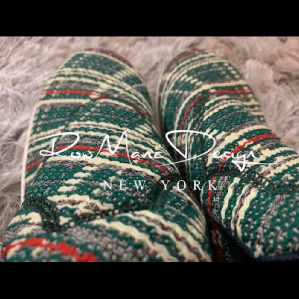 2014SS Love Life Plaid Tweed Slip-on Sneakers - Picture 2 of 5
